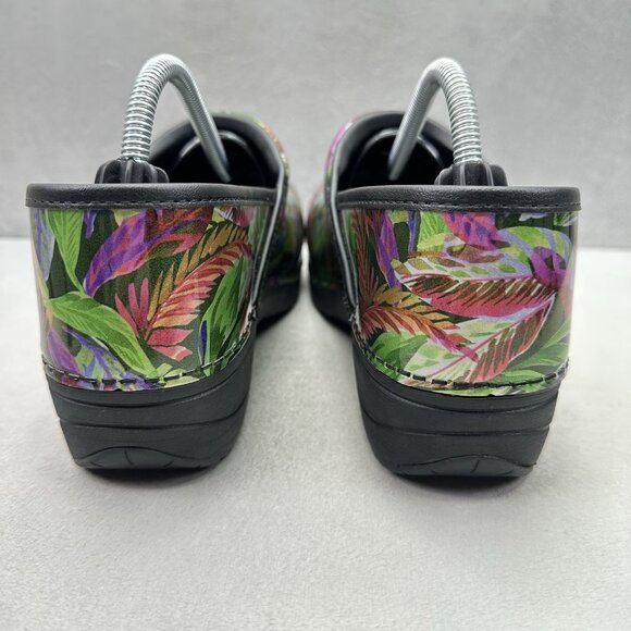 Womens 6.5-7 / EU 37 Dansko XP 2.0 Clog Tropical Garden Patent Leather Nursing - Picture 4 of 8